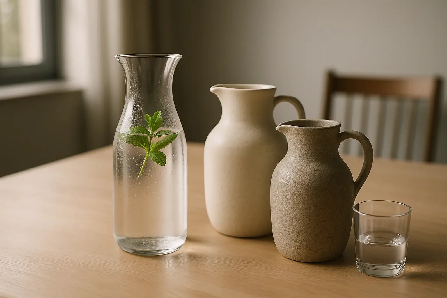 la carafe à eau : design vintage et matériaux modernes