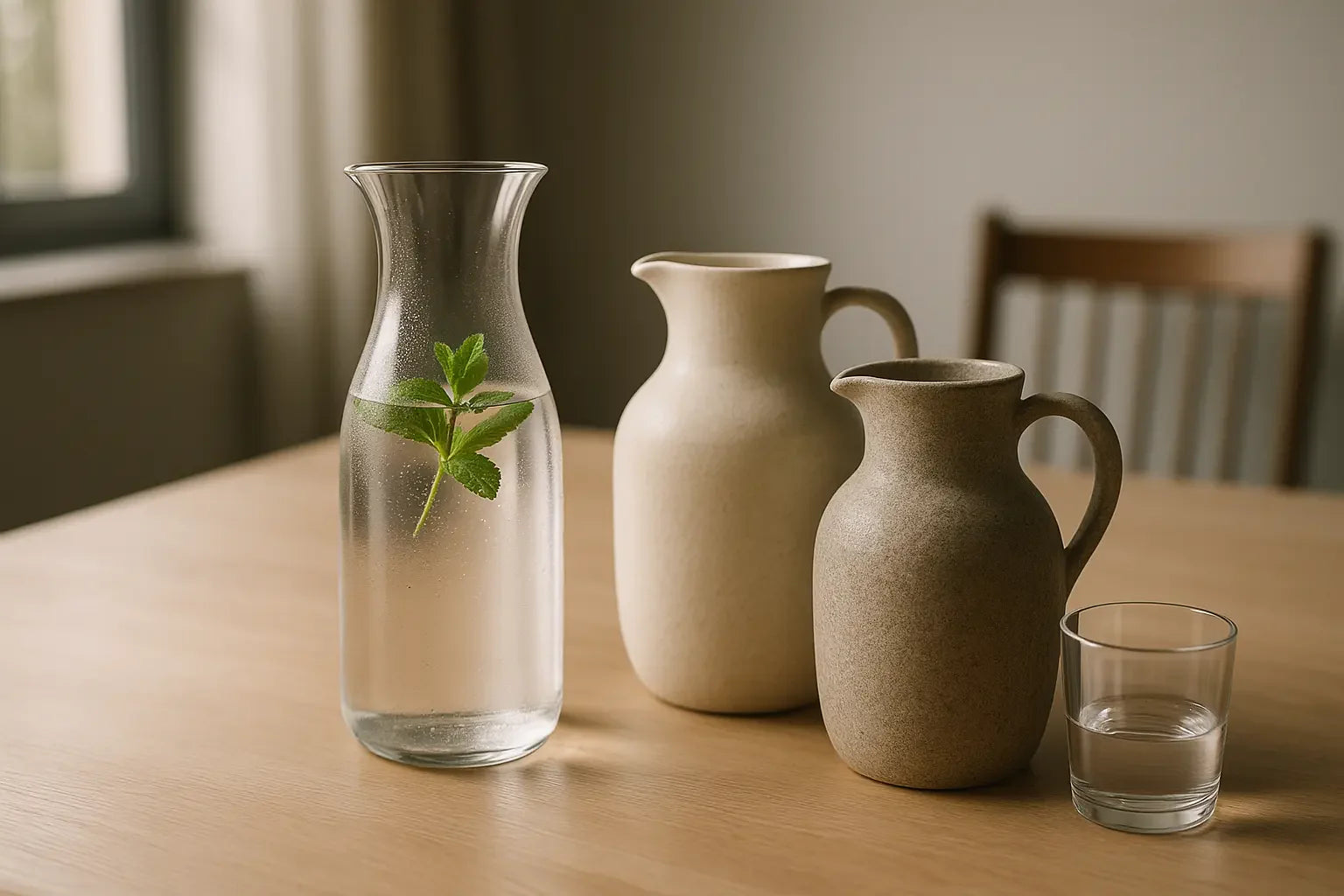 la carafe à eau : design vintage et matériaux modernes