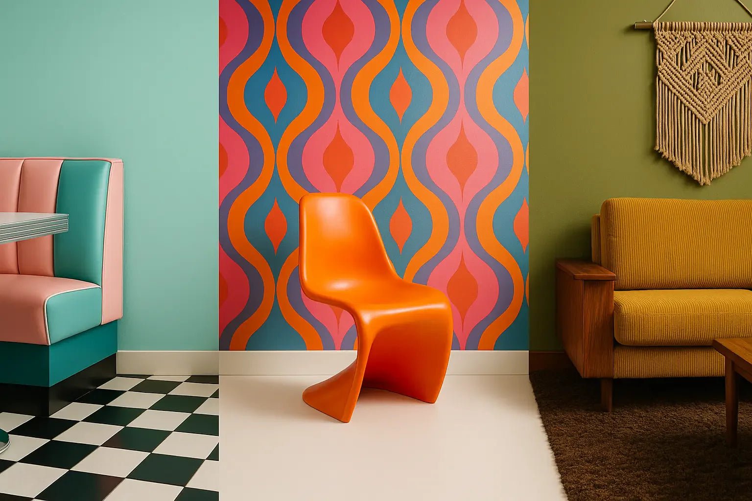 Découvrir les couleurs du style rétro des années 50 à 70