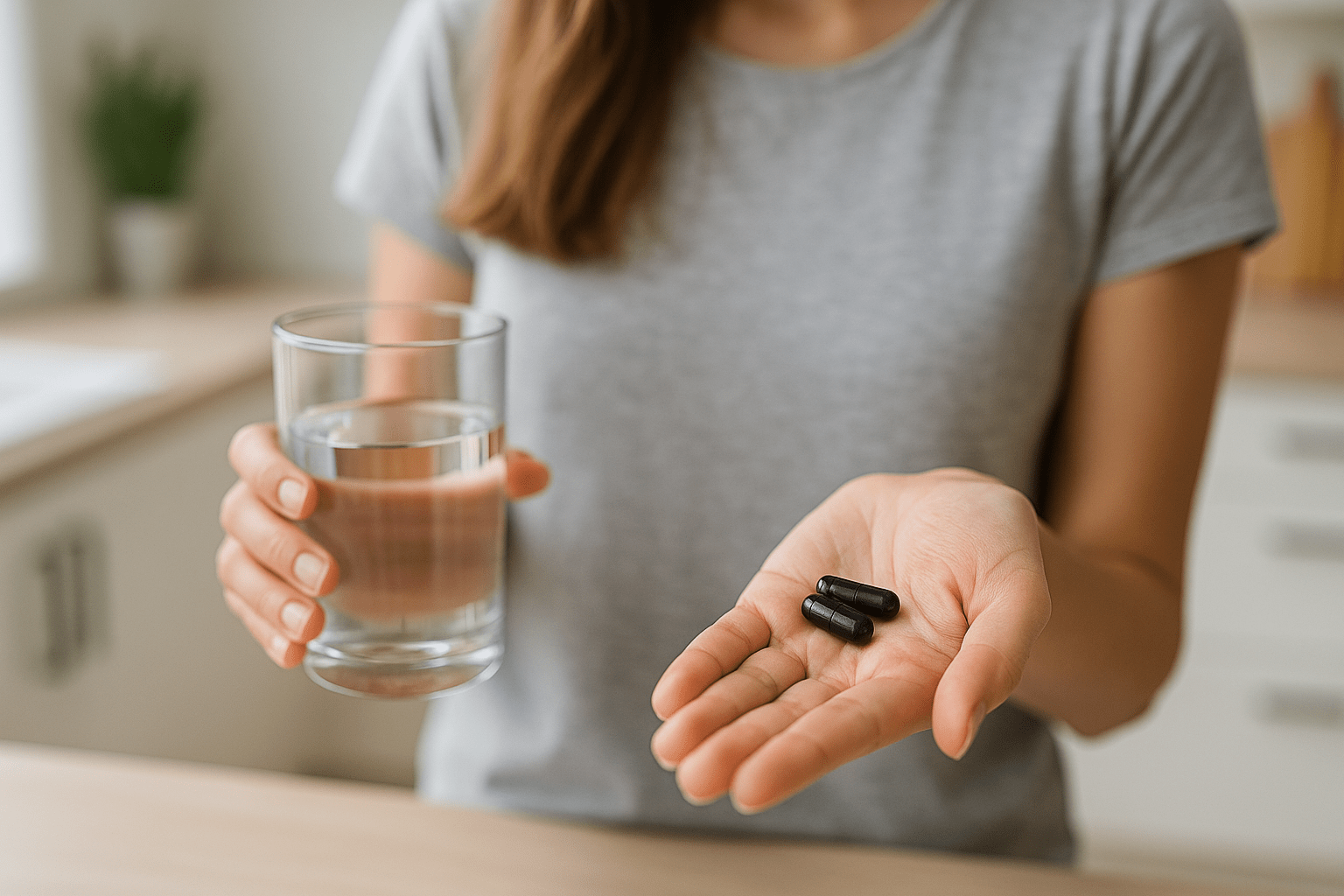 Charbon actif Binchotan dans une carafe d eau La Carafe