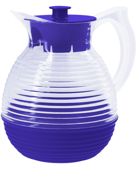 Carafe vintage rayée bleue La Carafe