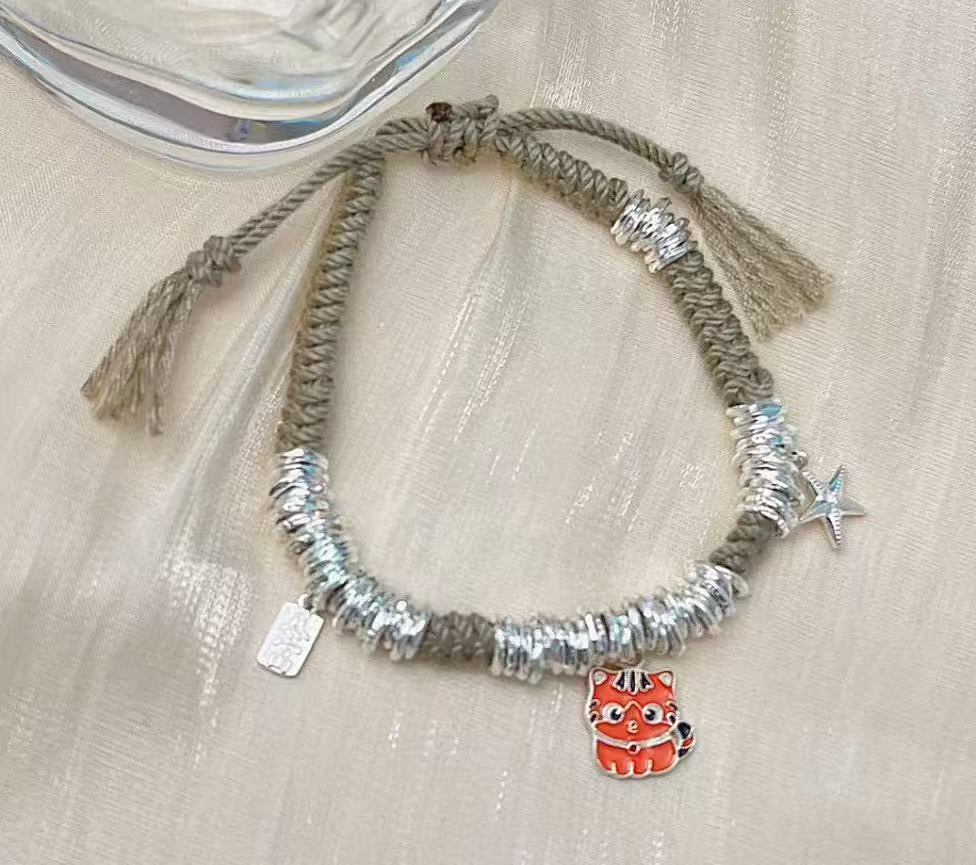 Bracelet corde et argent