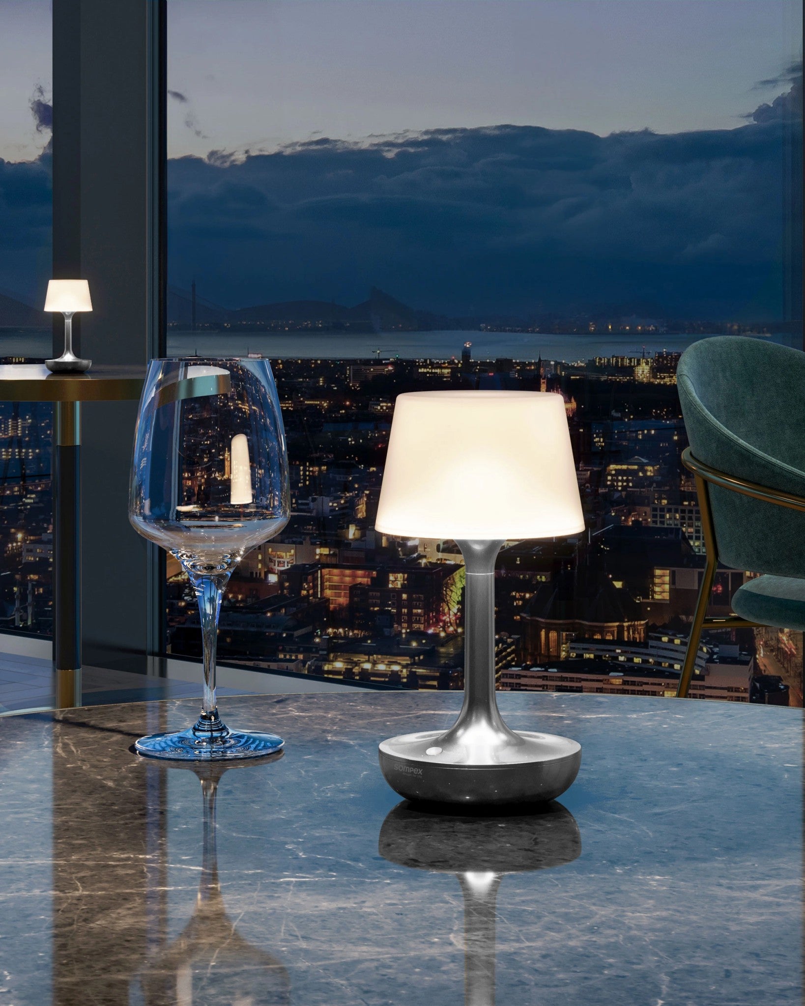 Lampe de table GINN Sompex - Chrome