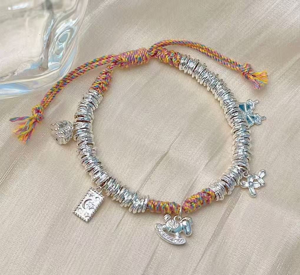 Bracelet corde et argent