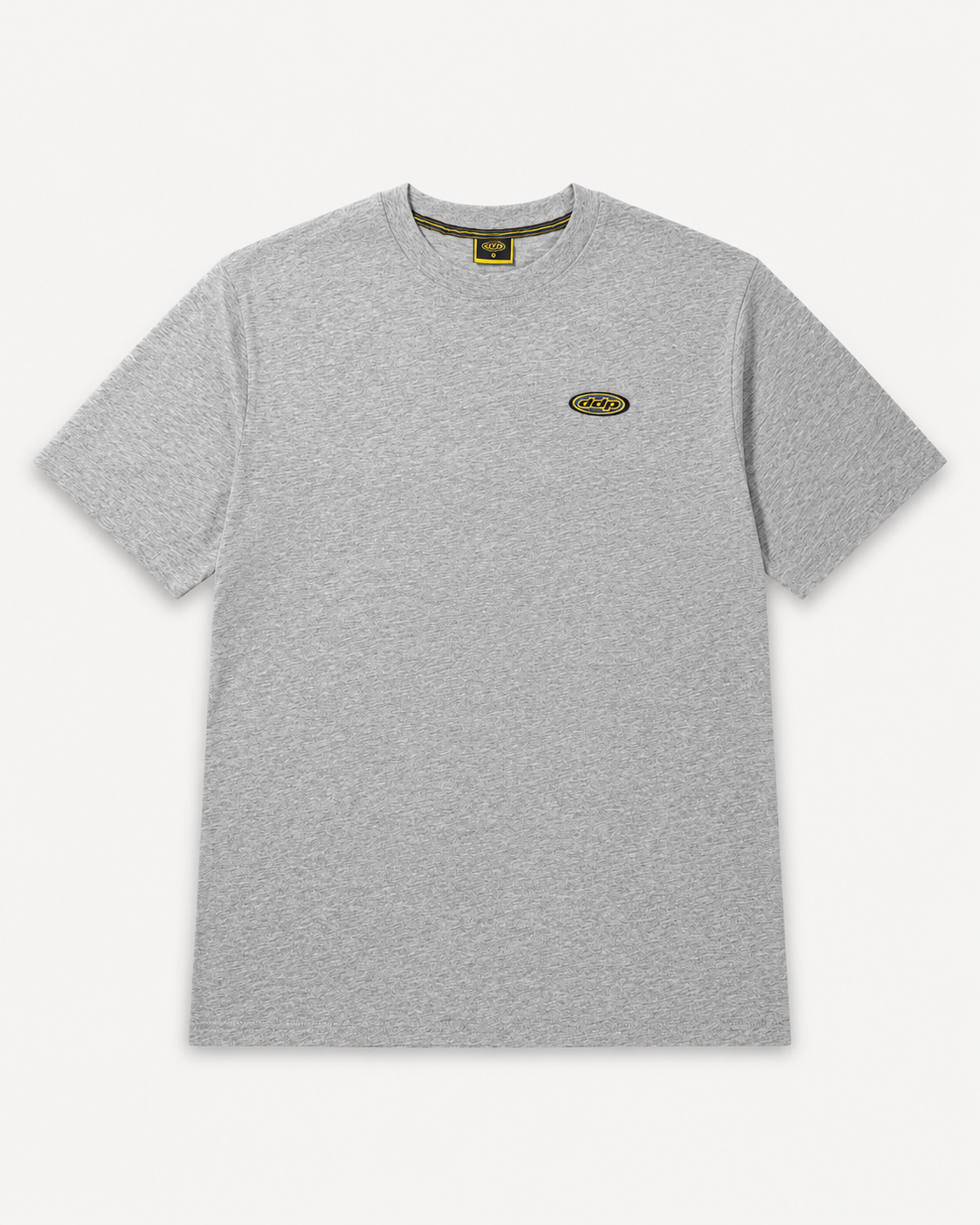 T-shirt DDP95 gris chiné, coton uni streetwear DDP, coupe droite unisexe