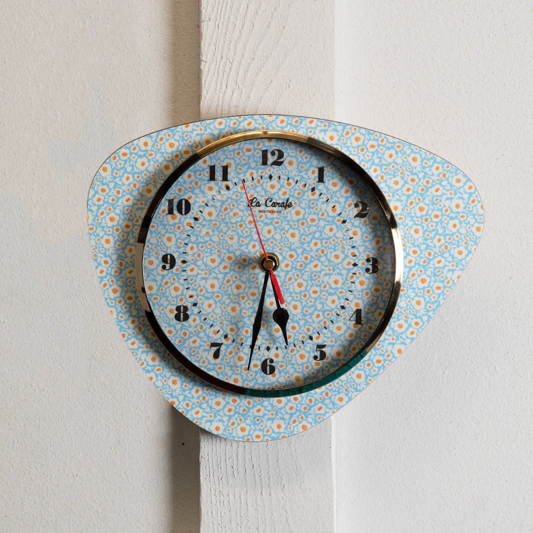 Horloge Murale Vintage Motif Fleurs