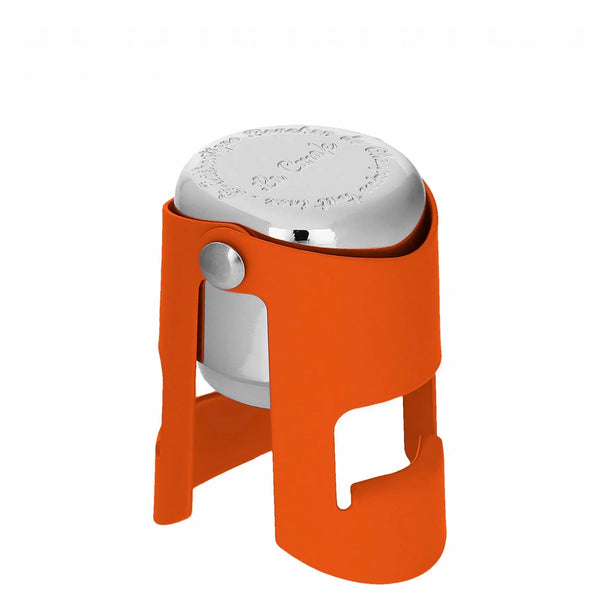 Bouchon champagne conservation en acier inoxydable et silicone, accessoire rétro coloré La Carafe