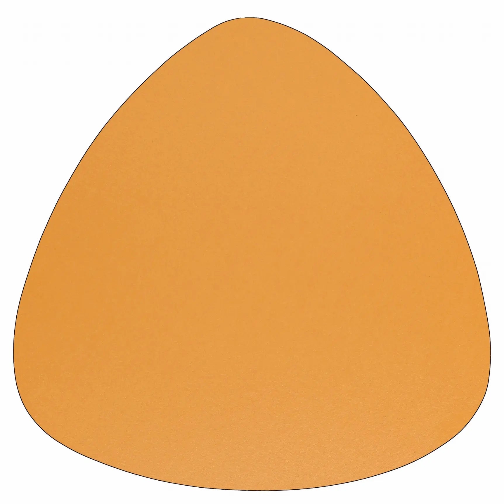 Dessous de plat orange en forme de triangle arrondi de la collection Mocktail, évoquant les teintes vives des mocktails fruités.