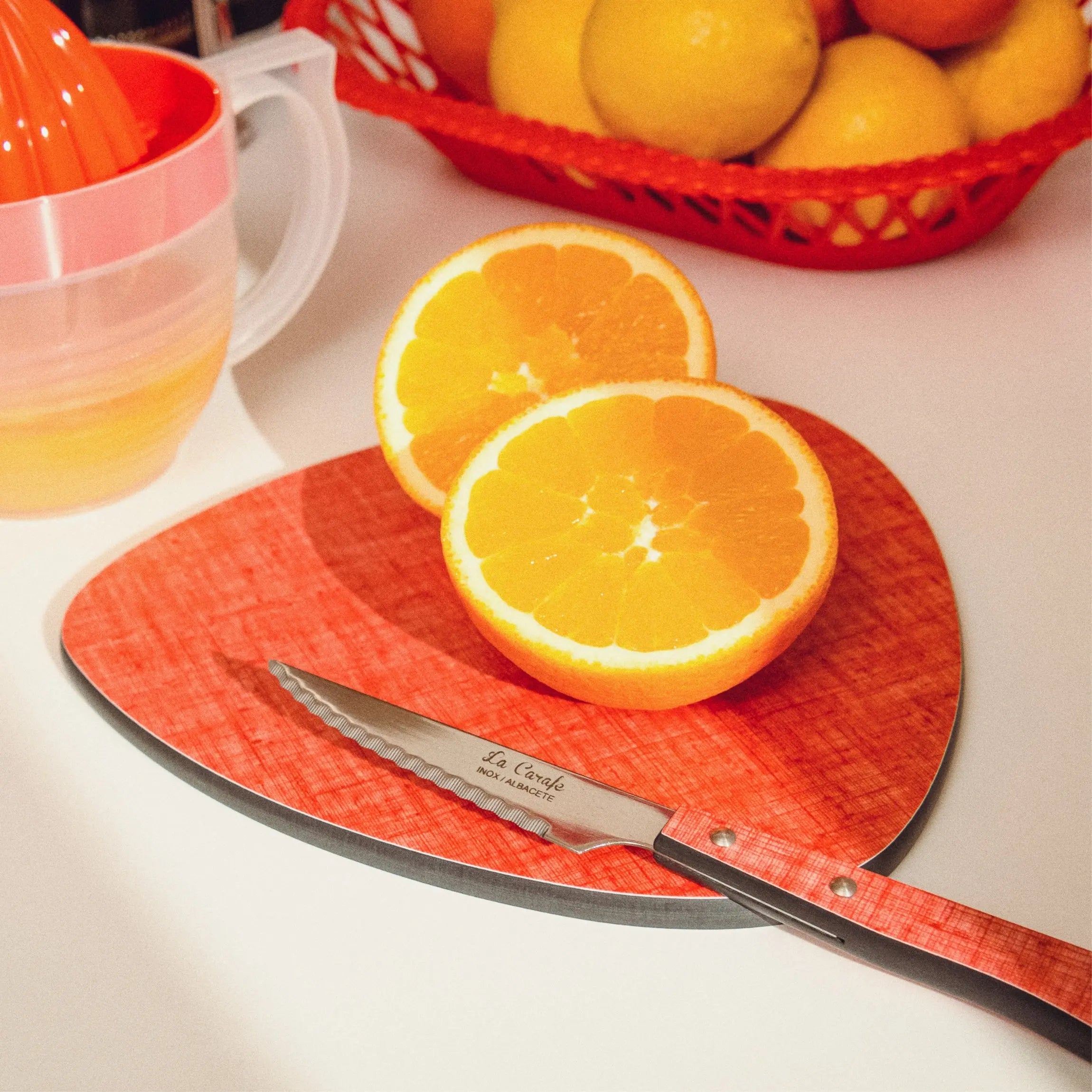DESSOUS DE PLAT LIGNE RETRO VINTAGE ORANGE