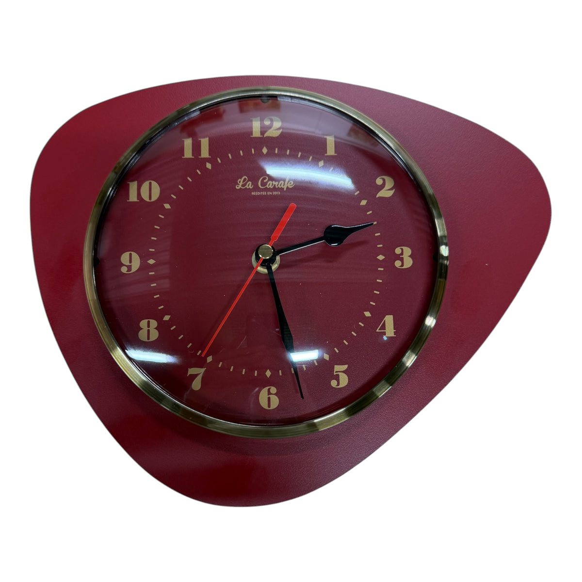 Horloge Murale Bordeaux Grenat – Médiator Cadran Marbré