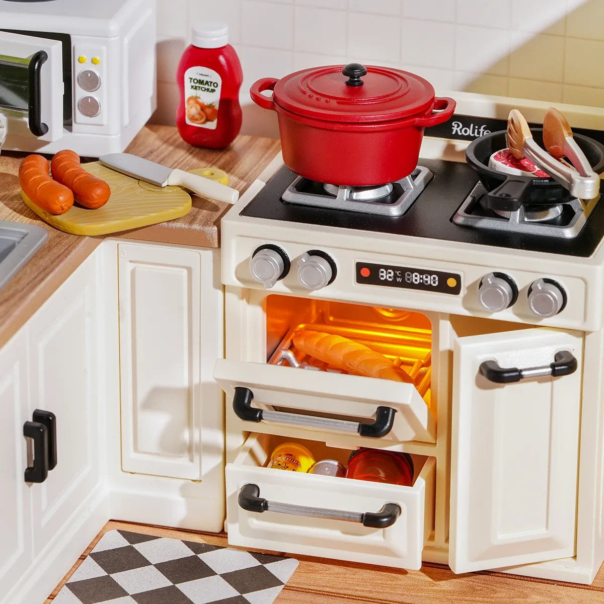 Kit de Maison Miniature DIY – Happy Meals Kitchen DW008