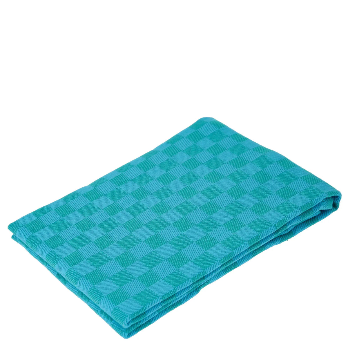 Torchon Damier Rétro 100% Coton bleu vintage des années 50-70, linge de table retro authentique La Carafe.