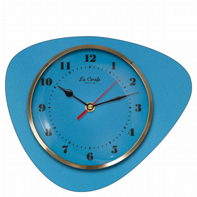 Horloge Murale Médiator Bleu Azur Cadran Uni – Pendule Rétro