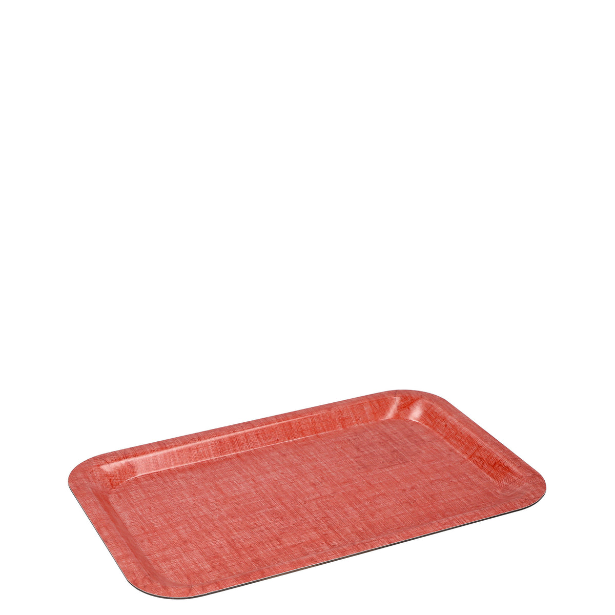Petit plateau orange vintage des années 50-70 en matière authentique, idéal décoration maison rétro et art de la table vintage.