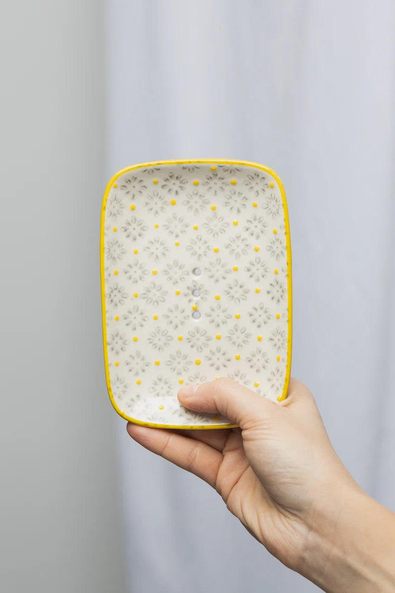 Porte-savon rectangulaire motif traditionnel