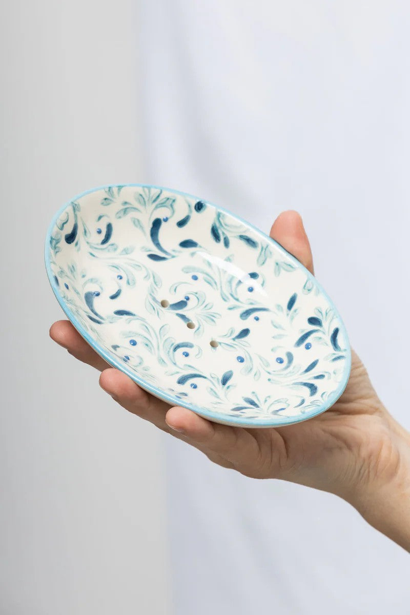 Porte-savon ovale motif oriental