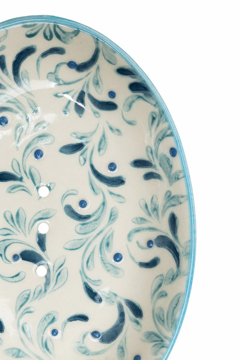 Porte-savon ovale motif oriental