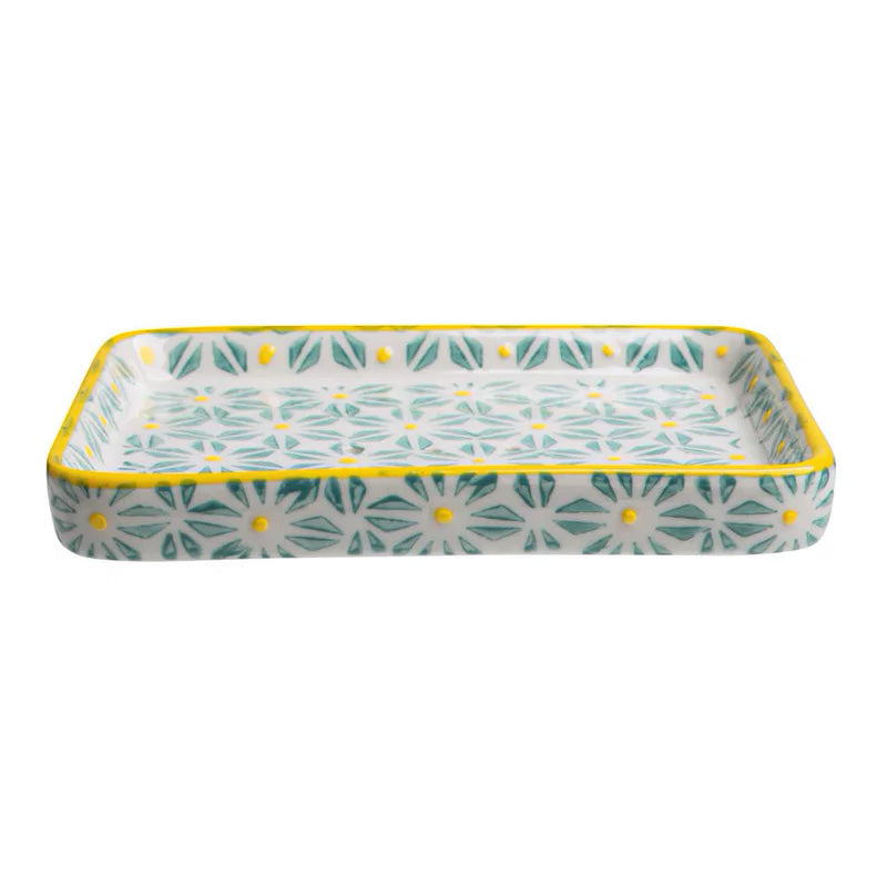 Porte-savon rectangulaire motif rétro