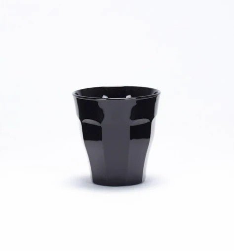 6 gobelets Picardie 9 cL noirs - Duralex en verre trempé vintage, style années 50-70 pour décoration maison rétro.