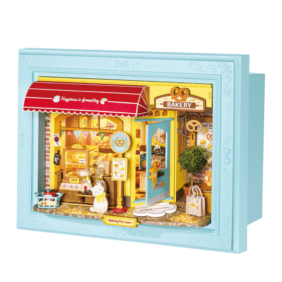 Puzzle 3D Rolife Fluffy Cat Bakery DP001 assemblé
