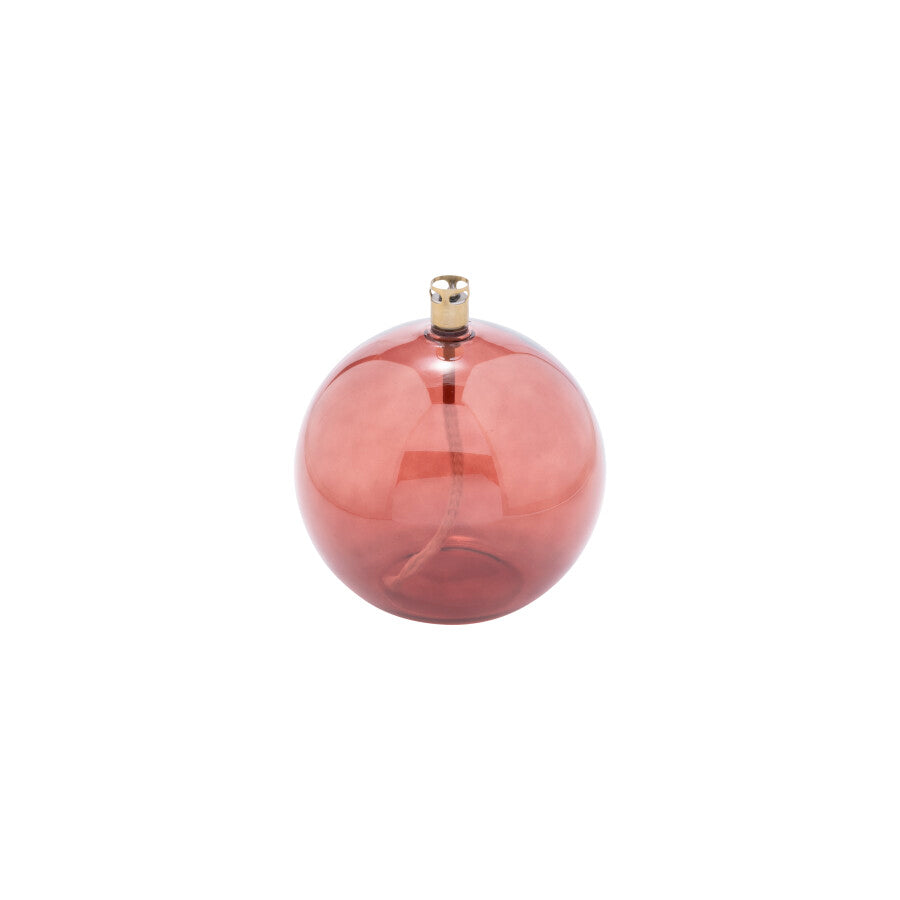 Lampe à Huile Ronde Amarante Laiton 13cm