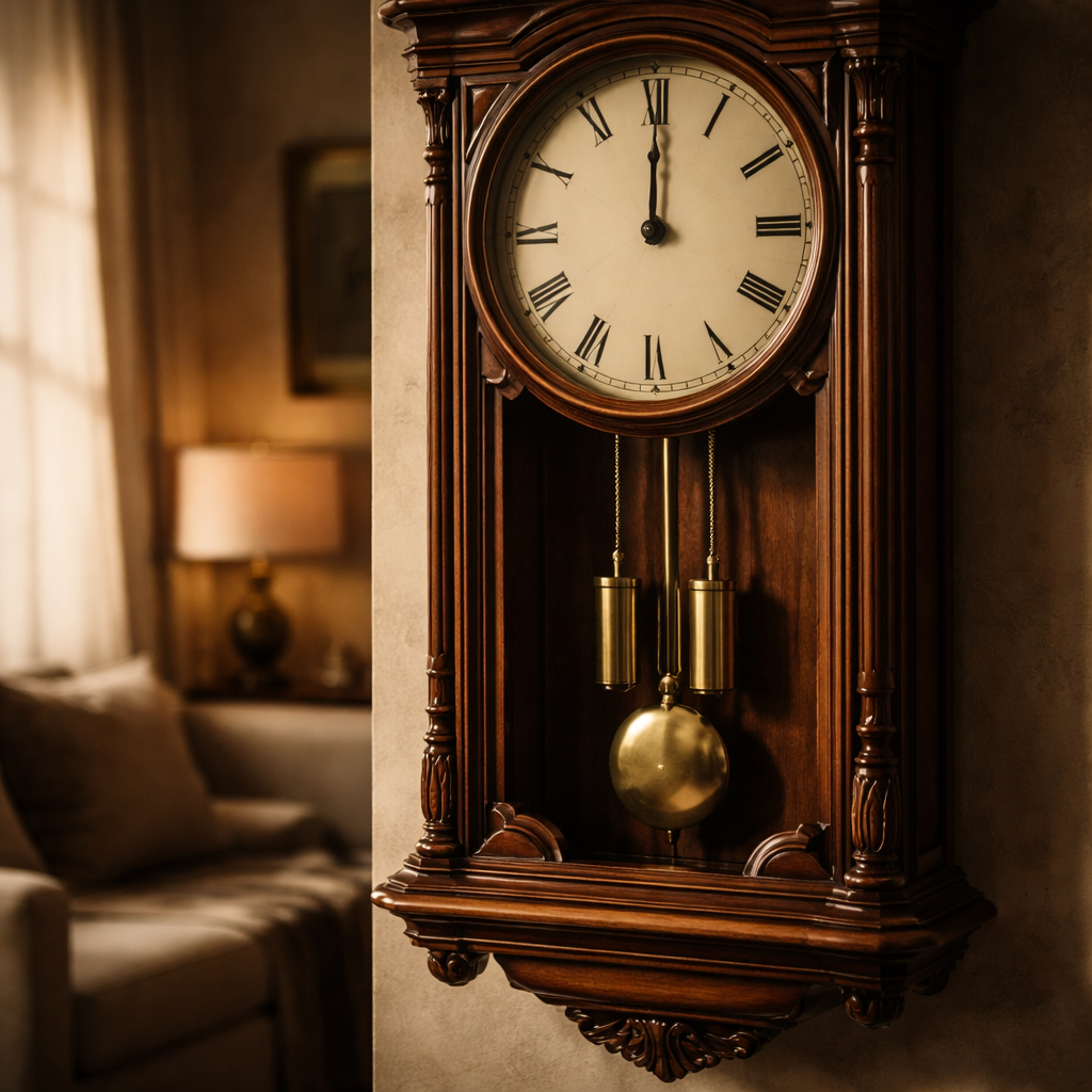 comparaison horloge ancienne arrêtée et en fonctionnement avec balancier en mouvement après réparation