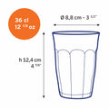 6 gobelets Picardie 36 cL marine - Duralex – La Carafe