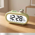 Réveil digital enfant vert amande avec figurine panda