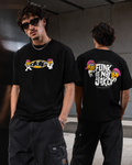 T-shirt DDP x Funky J noir porté – collab streetwear