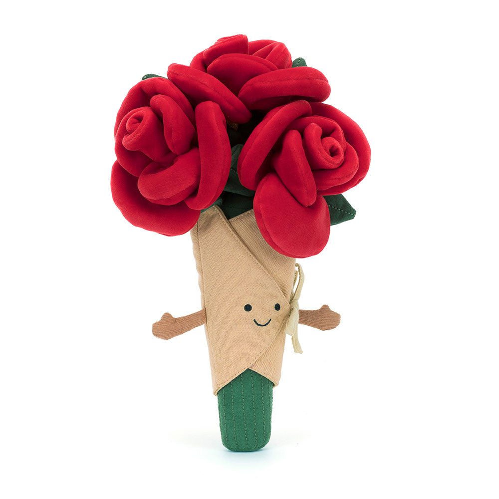 Peluche Jellycat Amuseables Rose Bouquet, bouquet de roses rouges