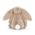 Peluche Jellycat Bashful Beige Bunny vue de dos avec queue pompon