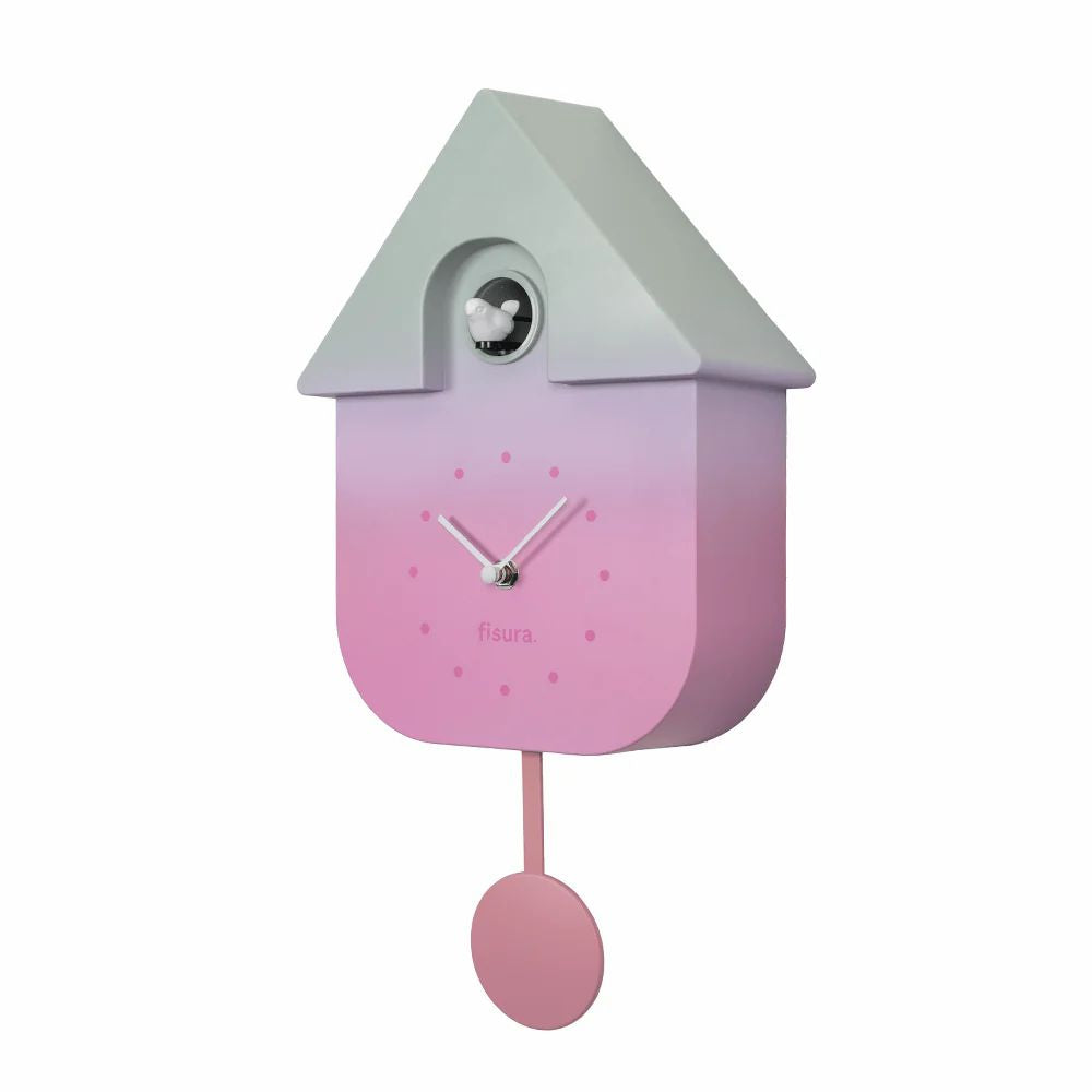 Horloge à Coucou Fisura – Dégradé Vert et Rose
