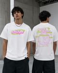 T-shirt DDP Back2Pop blanc porté avec pantalon streetwear
