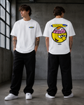 T-shirt DDP Digital Burnout blanc – visuel dos smiley et cerveau rose