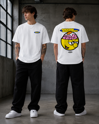 T-shirt DDP x Digital Burnout – Blanc