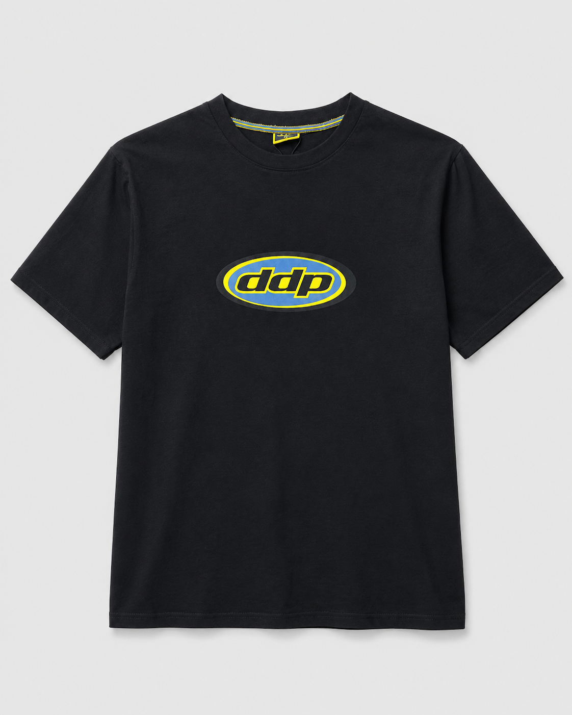 T-shirt DDP95 logo ovale noir – grand logo ddp imprimé sur la poitrine