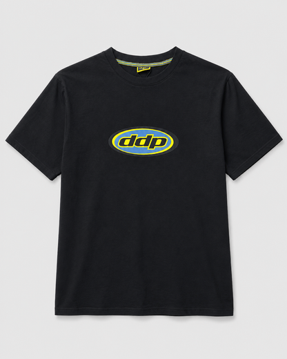 T-shirt DDP95 logo ovale noir – grand logo ddp imprimé sur la poitrine