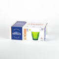 Boîte du lot de 6 verres Duralex Picardie vert 25 cl, fabriqué en France