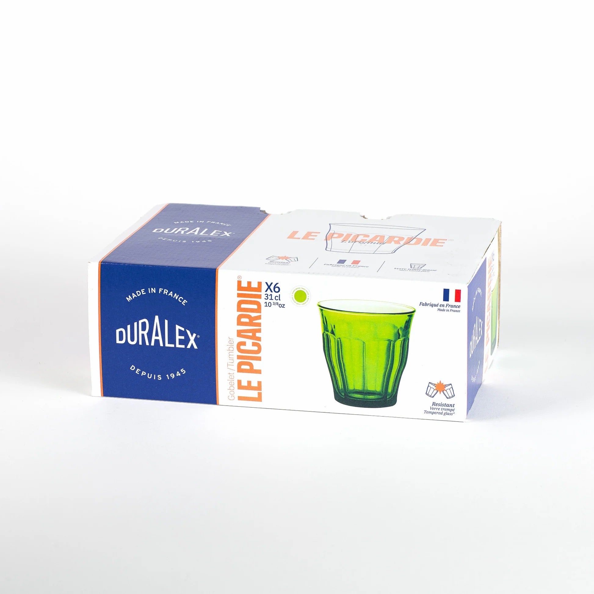 6 gobelets Picardie 31 cL verts - Duralex