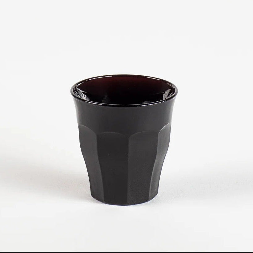 6 gobelets Picardie 9 cL noirs - Duralex en verre trempé vintage, style rétro années 50-70 pour décoration maison