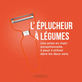 Épluche Légume Double Lame vintage, acier inoxydable, design rétro années 50-70, accessoires cuisine rétro authentique.