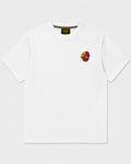 T-shirt Mask Logo blanc, face avant – mascotte brodée petit format