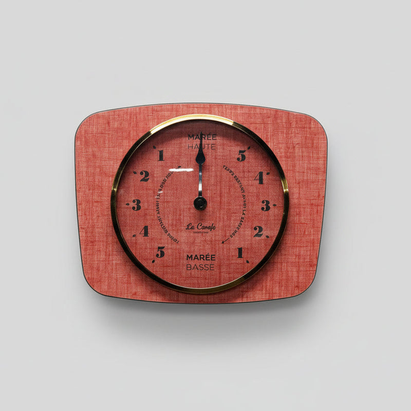 Horloge des Marées Rouge Corail – Pendule Vintage