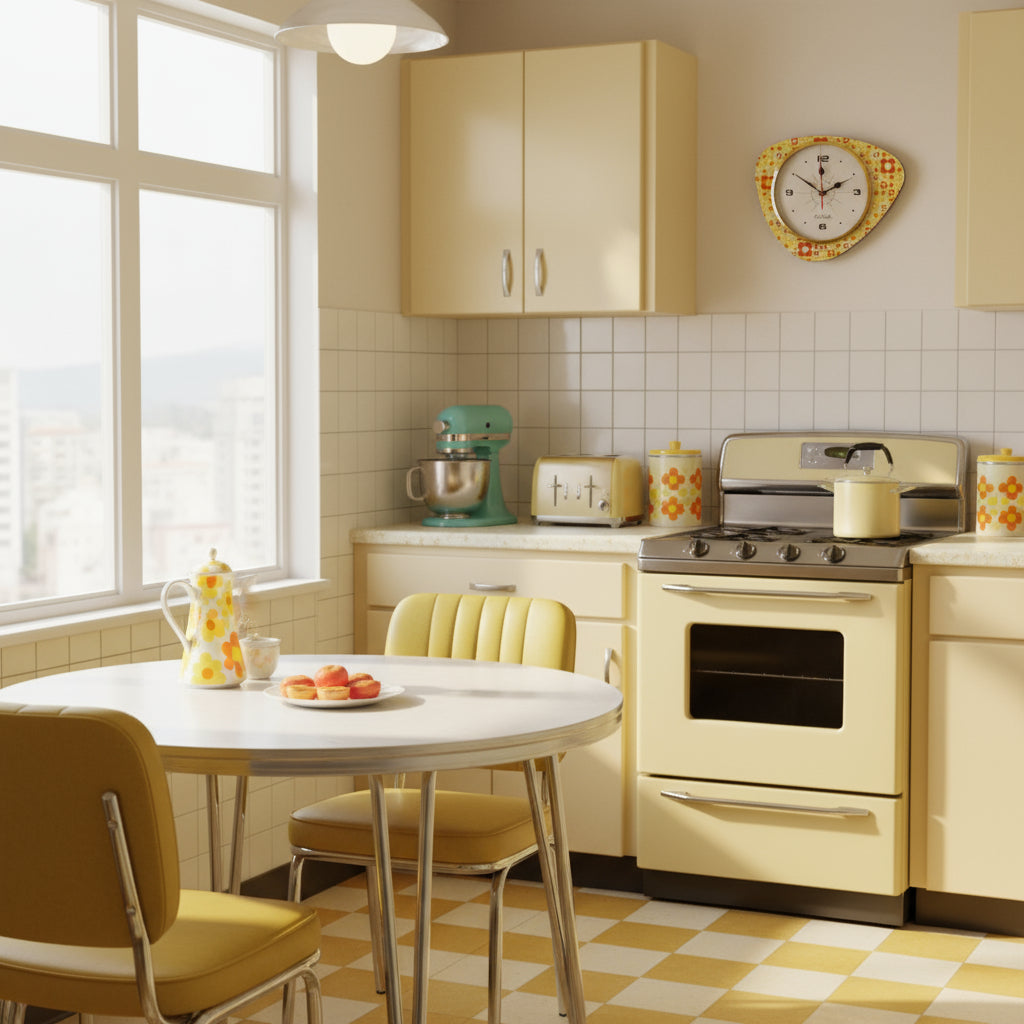 Horloge murale médiator capucine – Cadran beige - La Carafe