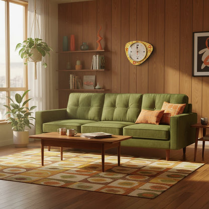 Horloge murale médiator capucine – Cadran beige - La Carafe