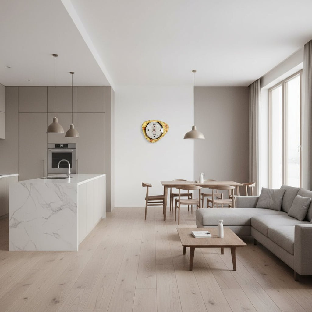 Horloge murale médiator capucine – Cadran beige - La Carafe