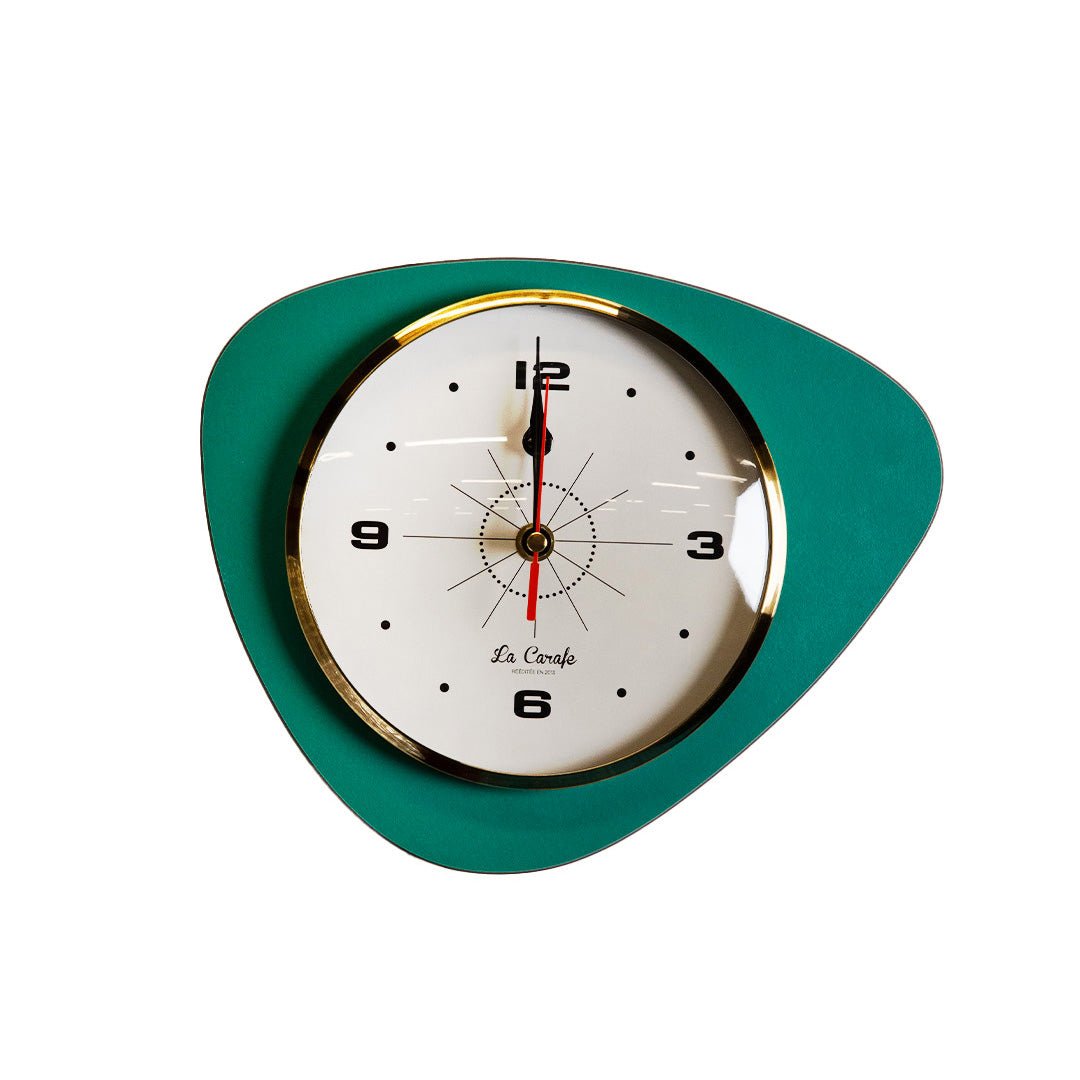 Horloge vintage année 50 à fond beige