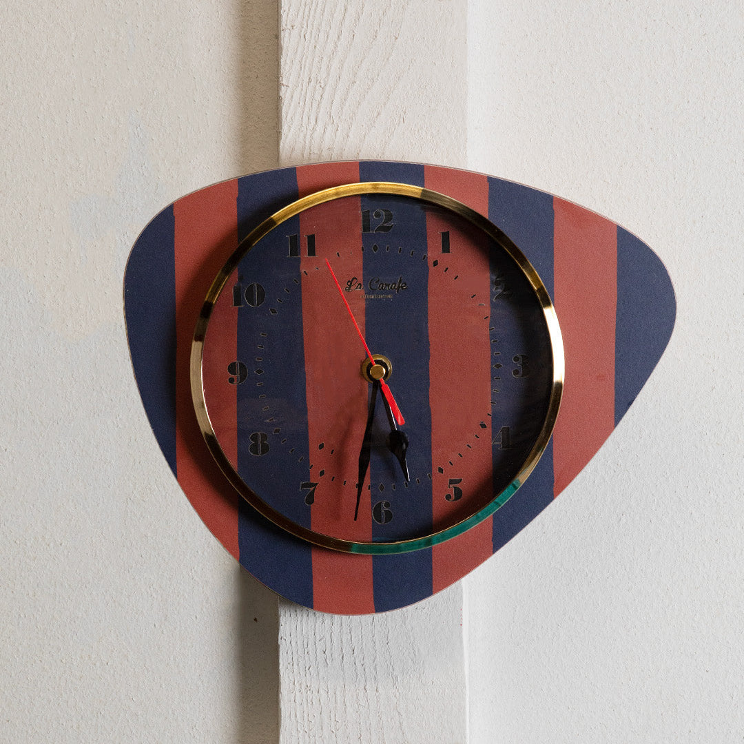Horloge mediator motif rayures