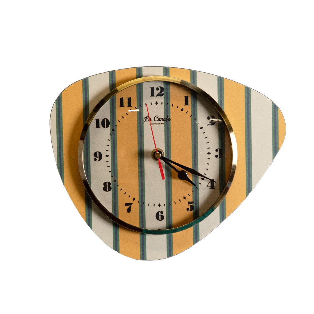 Horloge mediator motif rayures