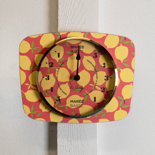 Horloge des marées motif citrons – La Carafe